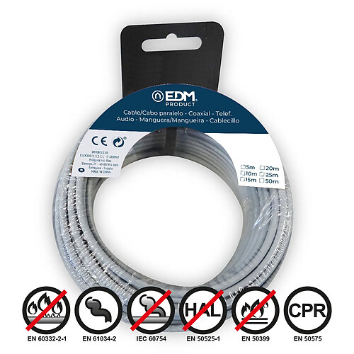 Edm câble électrique souple 2x2,5 mm² - 20 m