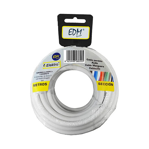 Edm câble électrique rigide 3 conducteurs - Blanc