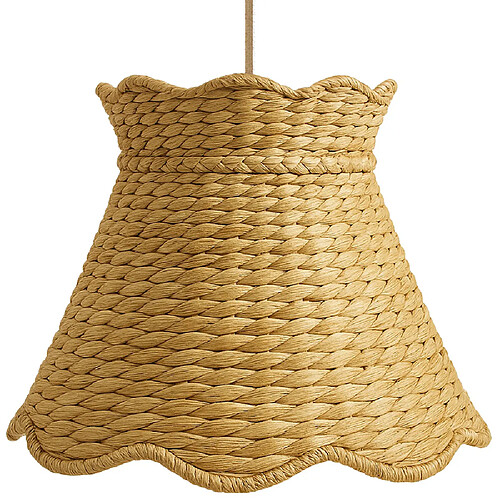ICONIK INTERIOR Lampe de Plafond en Rotin – Lampe Suspendue Style Naturel – Tyna Naturel
