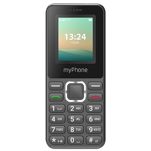 Myphone Téléphone portable 4G LTE Double SIM Autonomie 6 jours USB C Noir