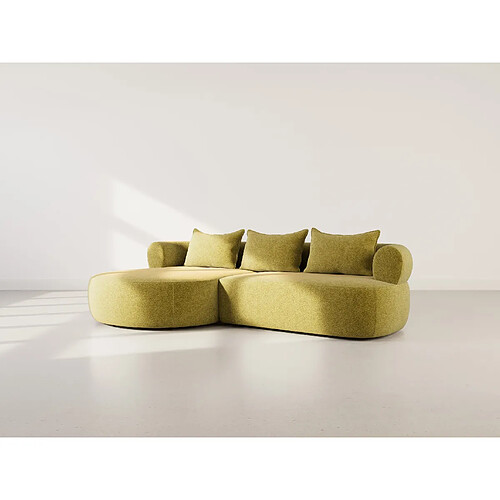 Lisa Design Angela - canapé d'angle gauche 4 places en velours texturé
