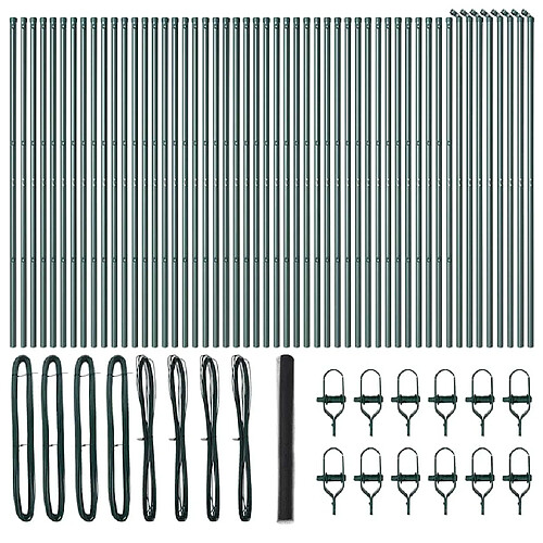 vidaXL Poteau de clôture. Gris