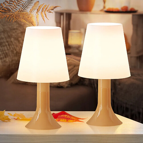 Nettlife Lampe de table E14 lot de 2 - Marron