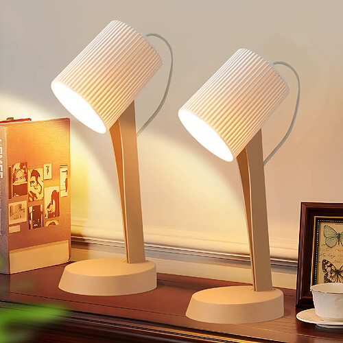 Nettlife Lampe de table et chevet - Marron
