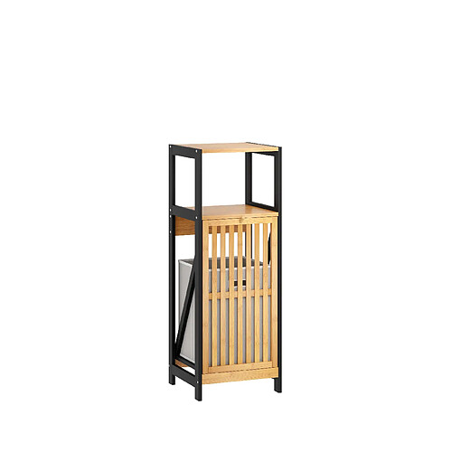 Sanless Panier à linge bambou - Bois clair