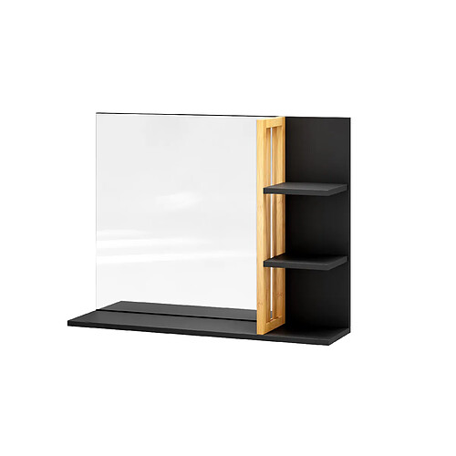 Sanless miroir de salle de bain rectangulaire - Noir