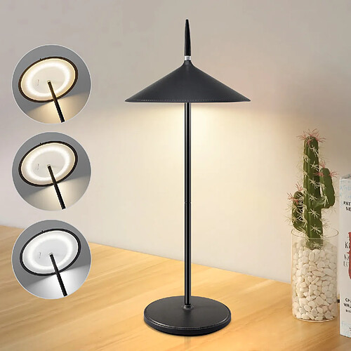 Nettlife lampe de chevet LED tactile - Noir