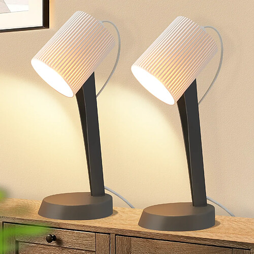 Nettlife Lampe de bureau moderne - Gris