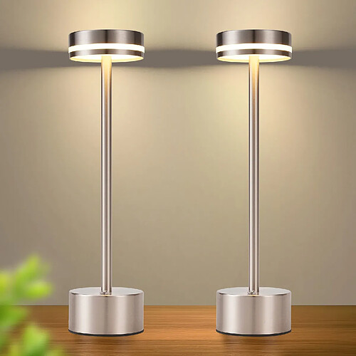 Lampe De Table LED Sans Fil , Lampe De Chevet à Intensité Variable 3 000 k-6 500 k Avec Port USB-c - Lampe de bureau Lampe De Table LED Sans Fil , Lampe De Chevet à Intensité Variable 3 000 k-6 500 k Avec Port USB-c - Lampe de bureau