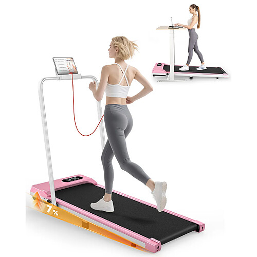 RATTANTREE Tapis Roulant électrique Pliant Rose