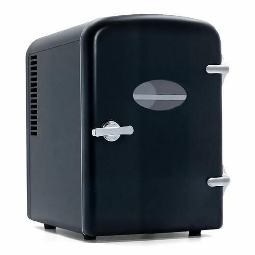 NETTLIFE Mini réfrigérateur 4L Petit réfrigérateur 12V 230V idéal pour la voiture la chambre le camping le bureau et les voyages (noir)