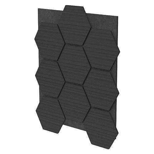 ML-Design Panneaux acoustiques Hexagon, 66,5x81,1x2,1 cm, noir