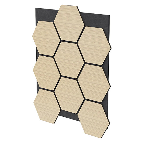 ML-Design Panneaux acoustiques Hexagon, 66,5x81,1x2,1 cm, chêne