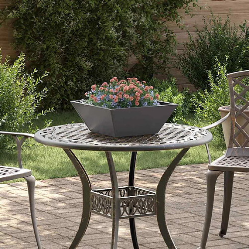 vidaXL Cache-pot de jardin 5 pcs Noir 40 x 40 x 15 cm