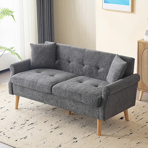 Okwish Canapé droit 2 places - Gris