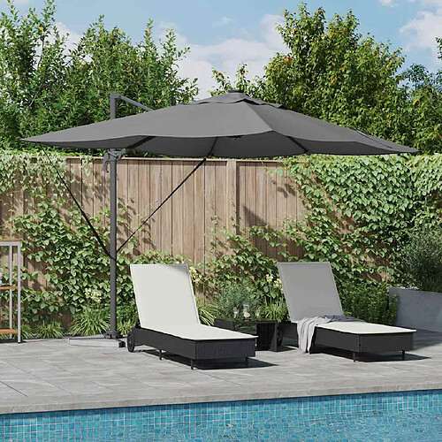 vidaXL Parasol Anthracite 352 x 251 x 265 cm Polyester et Aluminium