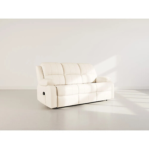 Bestmobilier Armand - Canapé 3 places relax électrique en simili