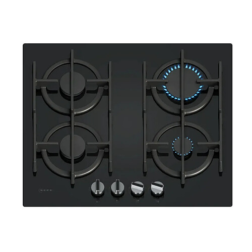 Table de cuisson à gaz 59cm 4 feux noir 7500w noir - T26PIP4S0 - N70 - NEFF