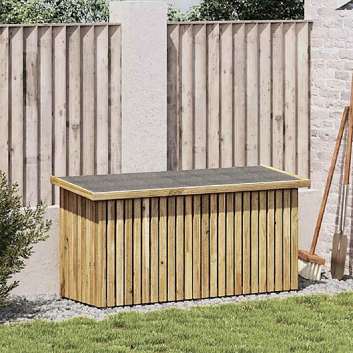 vidaXL Boîte de Rangement de Jardin Naturel 119 x 44 x 58,5 cm