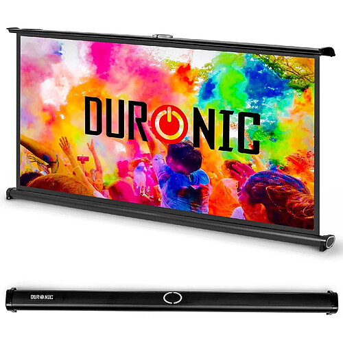Duronic DPS40 16/9 Ecran de Projection TV et Home Cinema pour Bureau de 40 Pouces 101 cm | 89 x 50 cm | Toile pour vidéoprojecteur | Solution Alternative au Trépied | Gain +1 idéal pour 3D 8K 4K 1080P