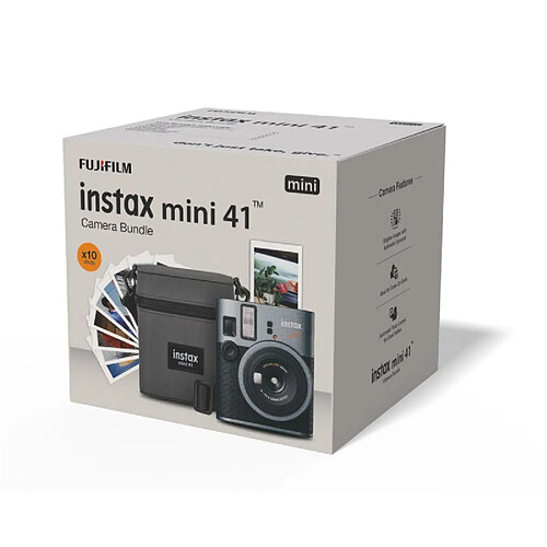 Pack Appareil photo instantané Fujifilm instax mini 41™ Noir + 1 film instax™ mini 10 vues + 1 housse