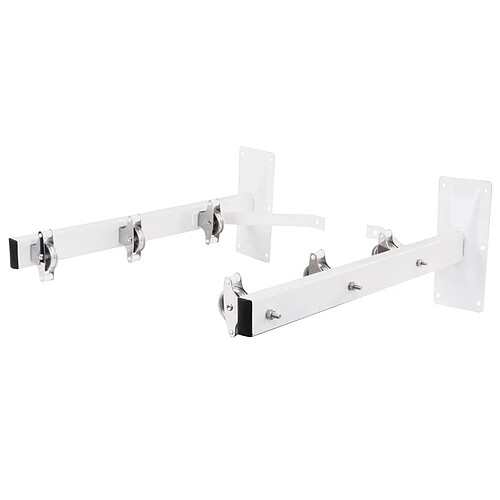 AMIG | Étendoir latéral 3 | 450 mm | Acier | Blanc