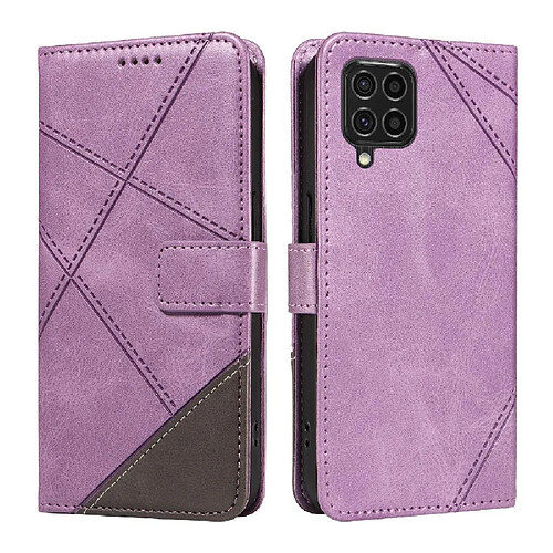 Flip Étui Pour Samsung Galaxy M62/F62 Avec couture diamant De haute qualité Étui de protection de téléphone en cuir Et fente pour carte FOXDOCK Violet
