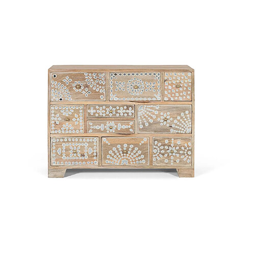 Giner y colomer Commode 10 tiroirs manguier - Marron