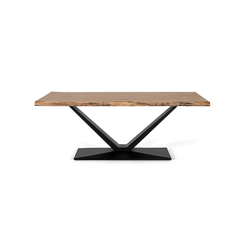 GINER Y COLOMER Table À Manger En Bois D'acacia Et Métal