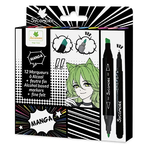 Au Sycomore Manga - Marqueurs a alcool + feutre fin