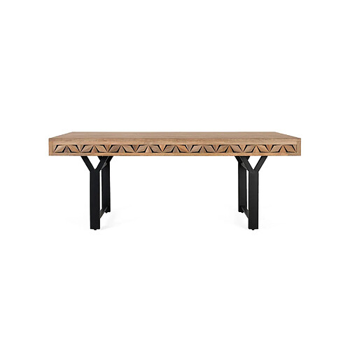 Giner y colomer Table à manger rectangulaire bois de manguier - Brun