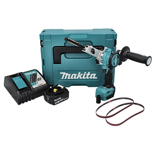 Makita DBS 180 RG1J Lime à bande sans fil 18 V 9 x 533 mm Brushless + 1x batterie 6,0 Ah + chargeur + Makpac