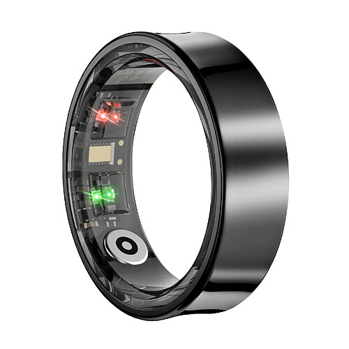 Avizar Bague Connectée Bluetooth Suivi santé Multisports Étanche Taille 60 Noir