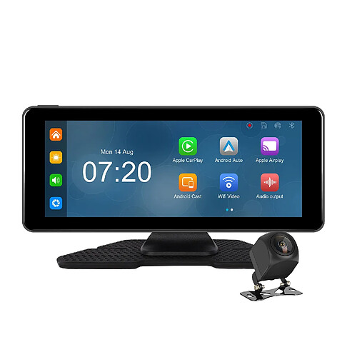 Avizar Écran Tactile 6.86'' avec CarPlay, Android Auto Caméra de recul Noir
