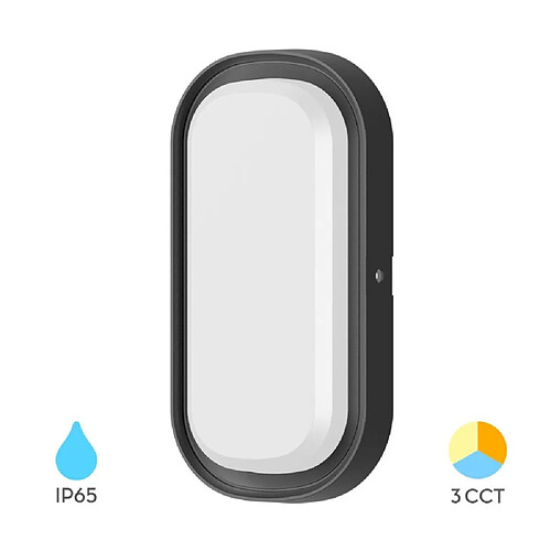 BRAYTRON Applique extérieure LED 18W 3en1 IP65 Noir