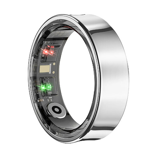 Avizar Bague Connectée Bluetooth Suivi santé Multisports Étanche Taille 57 Argent