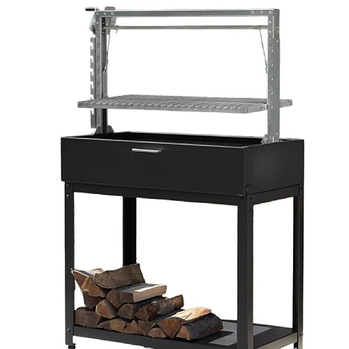 GRILL CHIC Barbecue Argentin Santa Maria Asado - Sur pied - Mixte Grille/Foyer