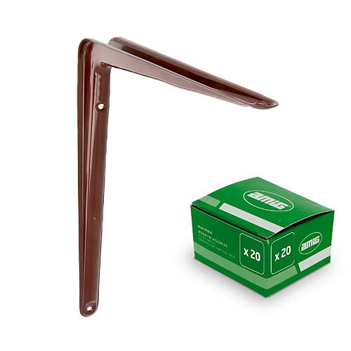 AMIG | Console d'étagère 6 | 300 x 250 mm (12'' x 10'') | Acier | Marron