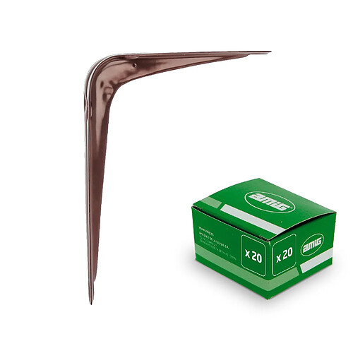 AMIG | Console d'étagère 1 | 200 x 150 mm (8'' x 6'') | Acier | Marron