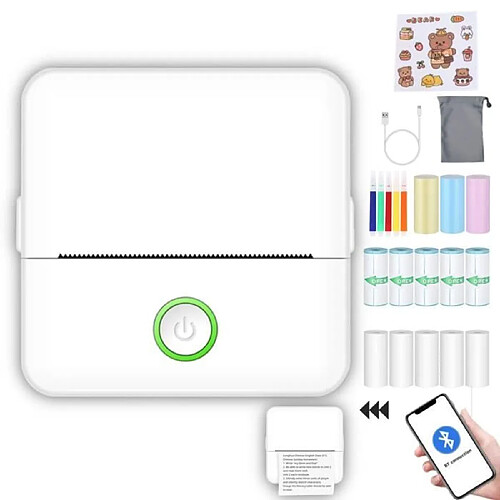 Mini imprimante thermique portable - Blanc