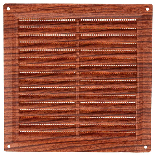 AMIG | Grille d'aération avec moustiquaire 6 | 200 x 200 mm | ABS | Sapelli