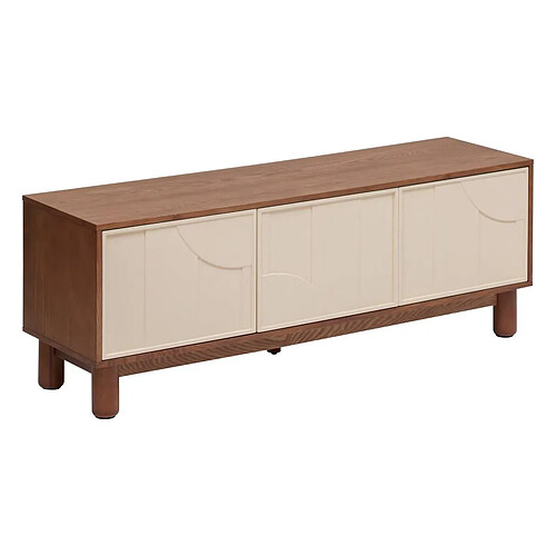 Pegane Meuble TV buffet bas - Marron