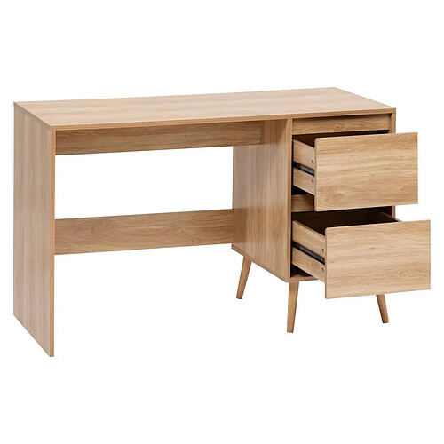 Pegane Bureau avec caisson - Bois clair