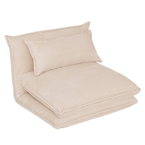 Pegane Fauteuil modulable chauffeuse - Ivoire