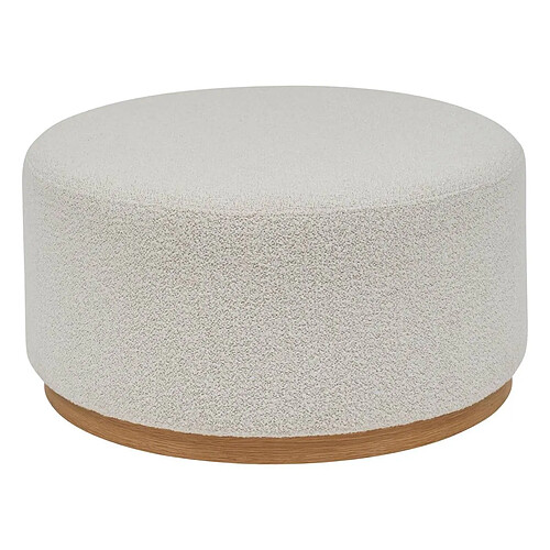 Pegane Pouf rond bouclette - Crème
