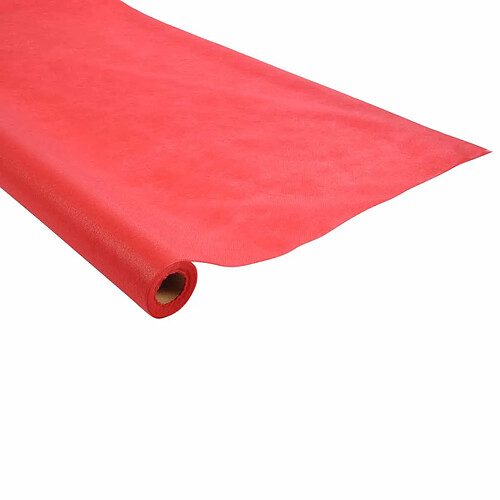 Paris Prix Nappe Plastique Intissé 1,20x10m Rouge