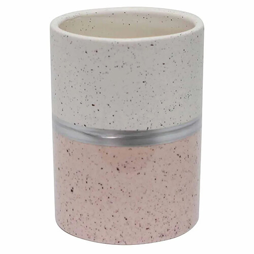 Douceur D'Interieur Gobelet Salle de Bain Design Skyline 10cm Rose