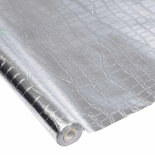 Homea Nappe Plastique Effet Peau de Crocodile 1,20x5m Argent