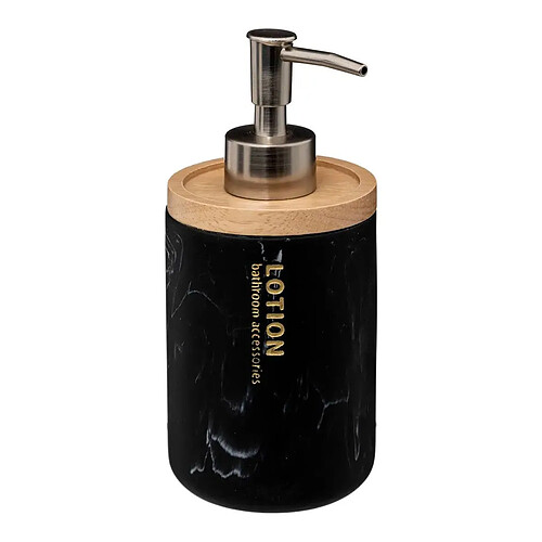 Five Simply Smart Distributeur de Savon en Bambou Léa 17cm Noir