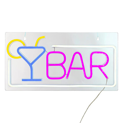 Atmosphera Lampe Murale Néon LED Bar 42cm Multicolore